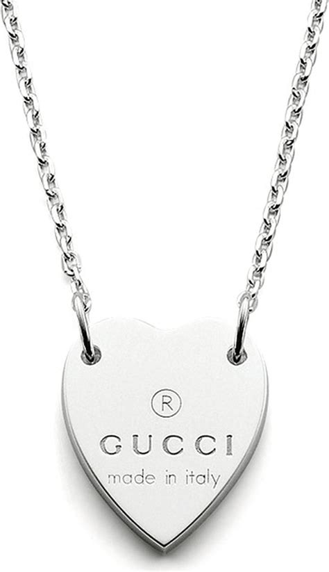 gucci trademark ring with heart pendant|trademark necklace with heart pendant.